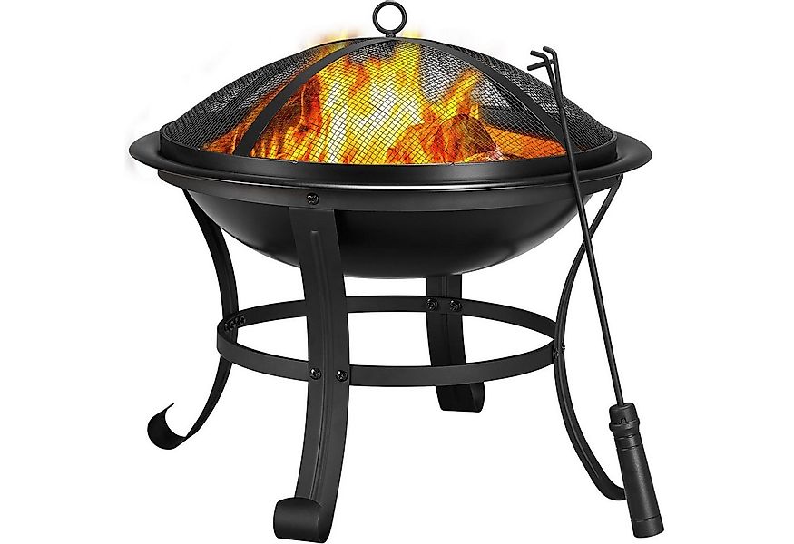 Yaheetech Feuerschale, mit Schürhaken und Abdeckung günstig online kaufen