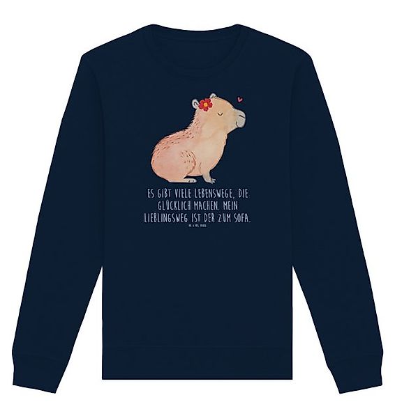 Mr. & Mrs. Panda Longpullover Größe S Capybara Blume - French Navy - Gesche günstig online kaufen