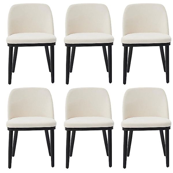 GarveeMore Esszimmerstuhl SET 2/4/6 Leinen Stoff günstig online kaufen