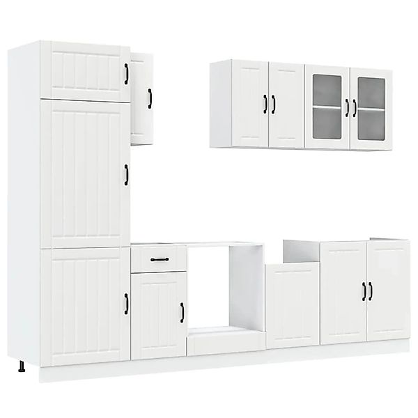 vidaXL 8 Tlg Küchenschrank-Set Lucca Weiß Holzwerkstoff 3314801 günstig online kaufen