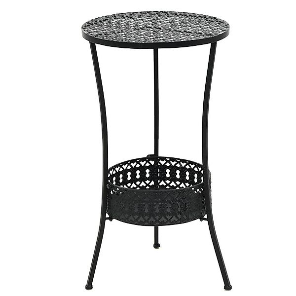 vidaXL Gartentisch Bistrotisch Schwarz 40x70cm Metall günstig online kaufen