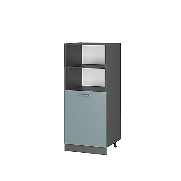 Vicco Herdumbauschrank R-Line Herdschrank Blau-Grau/Anthrazit 60 cm günstig online kaufen