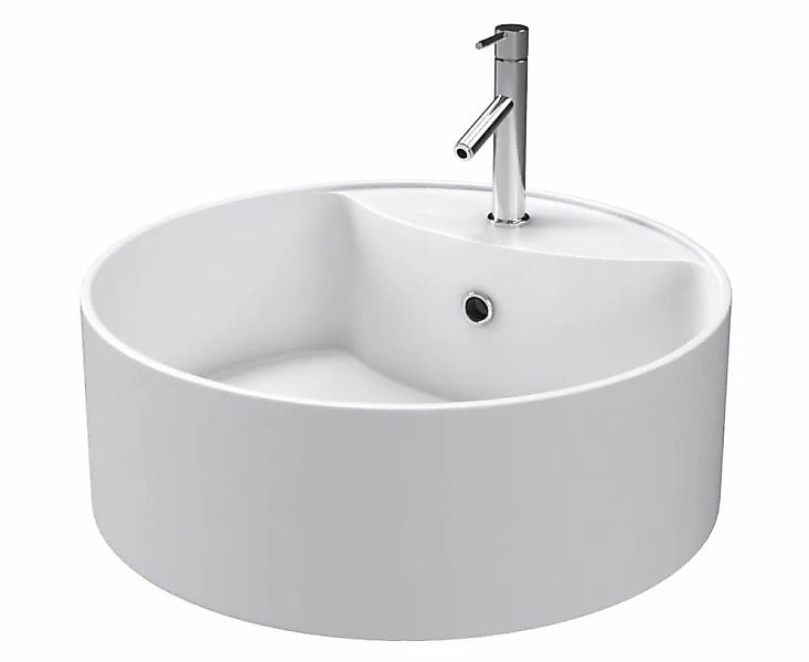 Marwell Aufsatzwaschbecken "FJORD" 40 cm rund, mit Pop-up Ventil günstig online kaufen