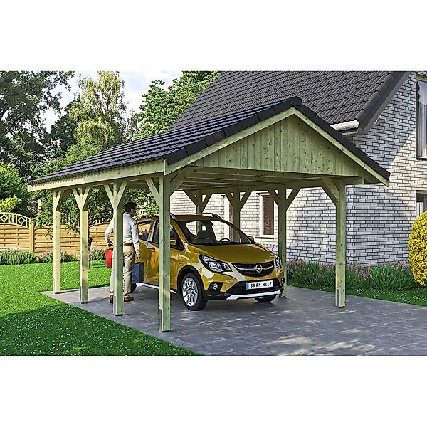 Satteldach-Carport Wallgau 430 x 600 cm Dachlattung günstig online kaufen