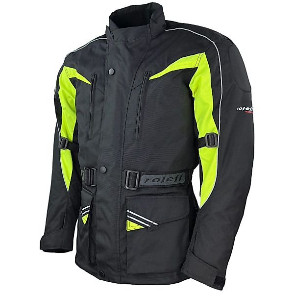 roleff Motorradjacke RO10005 – Schwarz/Neongelb, Protektoren, günstig online kaufen