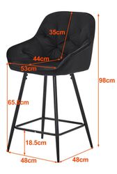 Ofcasa Barhocker Samt Barstuhl (2er Set), günstig online kaufen