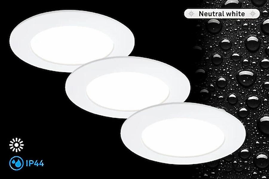 Briloner Leuchten LED Einbauleuchte »FLAT IN«, 3er-Set, LED fest verbaut, 6 günstig online kaufen
