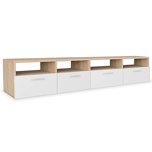 vidaXL 2 Stk TV-Schränke Holzwerkstoff 95x35x36 cm Eiche und Weiß 275112 günstig online kaufen