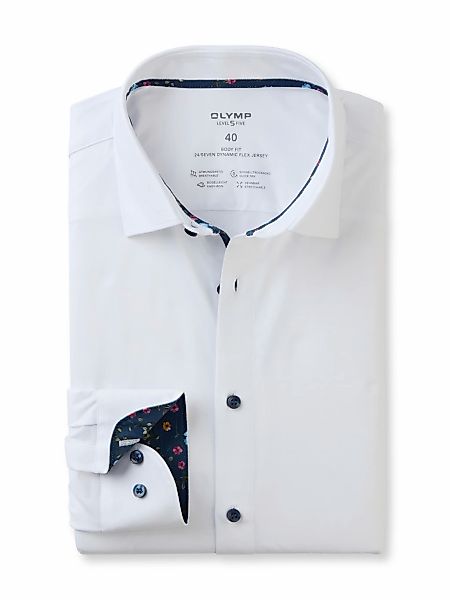 OLYMP Langarmhemd 24/7 - Level 5 - Jersey modisches Blumenmuster in der Inn günstig online kaufen