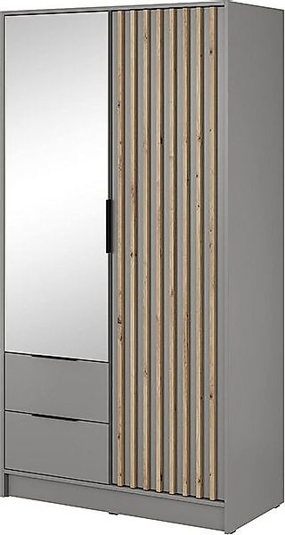 MOEBLO Kleiderschrank JOHN (Latten aus Holz, Loft Stil IndustrieSchrank Auf günstig online kaufen