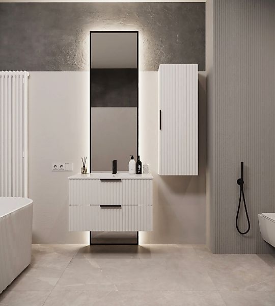 welltime Waschtisch "TIBU mit Waschbecken. 2 Schubladen. 2 Breiten (60/80cm günstig online kaufen