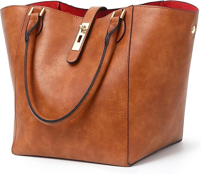 LuxusKollektion Shopper Damen Shopper Handtasche Leder günstig online kaufen