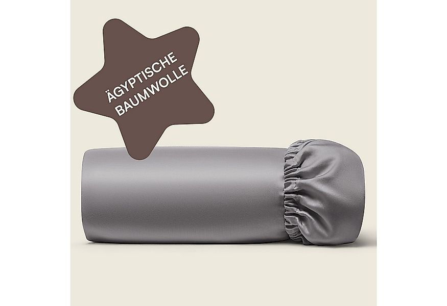 Amqua Spannbettlaken, Premium Mako Satin Spanntuch, 100% ägyptische Baumwol günstig online kaufen