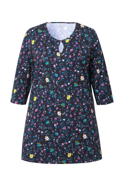 Ulla Popken Longshirt Longshirt Blüten A-Linie günstig online kaufen