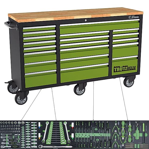 TRUTZHOLM Werkstattwagen Deluxe XXL 20 Schubladen 4 Schubladen 135 Tlg Best günstig online kaufen