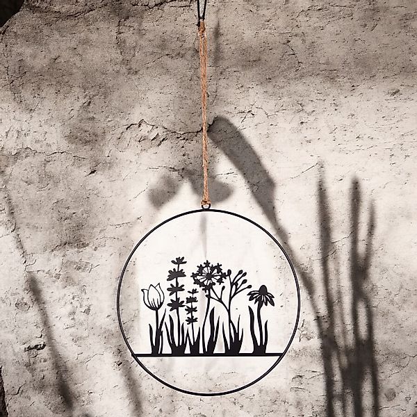 UNUS HOME Wanddekoobjekt Aufhänger Blumenornament (25cm), günstig online kaufen