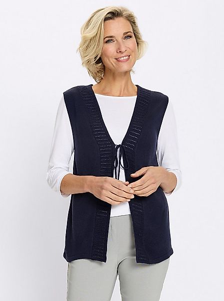 Sieh an! Strickweste Strickweste Ärmellos Jersey, Ajour günstig online kaufen