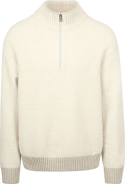 BOSS Kobear Half Zip Pullover Wool Blend Ecru  - Größe XL günstig online kaufen