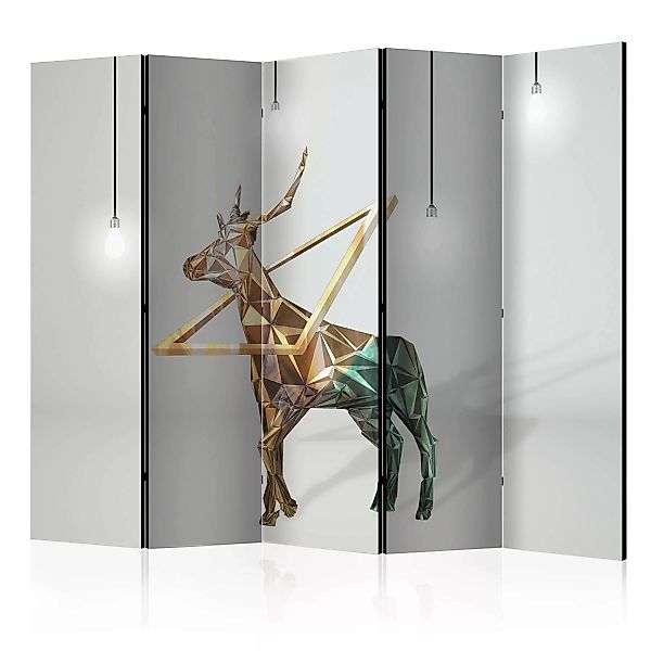5-teiliges Paravent - Deer (3d) Ii [room Dividers] günstig online kaufen