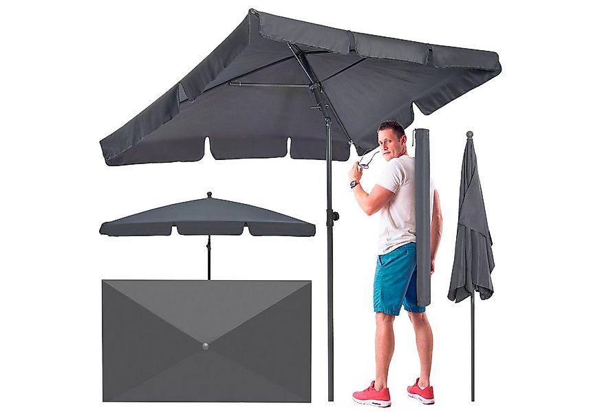 TOM Sonnenschirm 125x200 cm inklusive Kühltasche und Tragetasche, abknickba günstig online kaufen