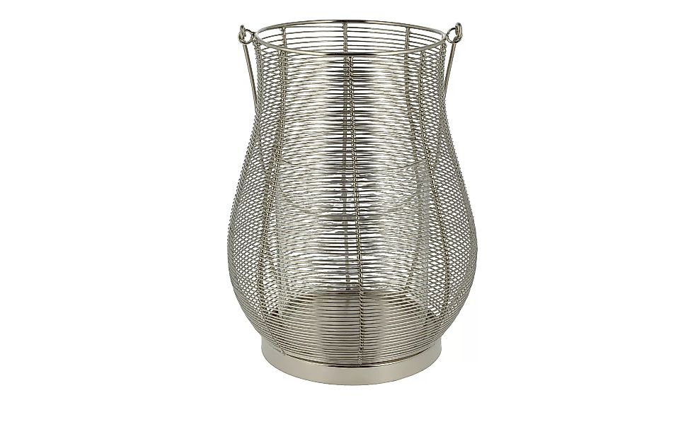 Windlicht - silber - Glas , Stahl - 33 cm - Sconto günstig online kaufen