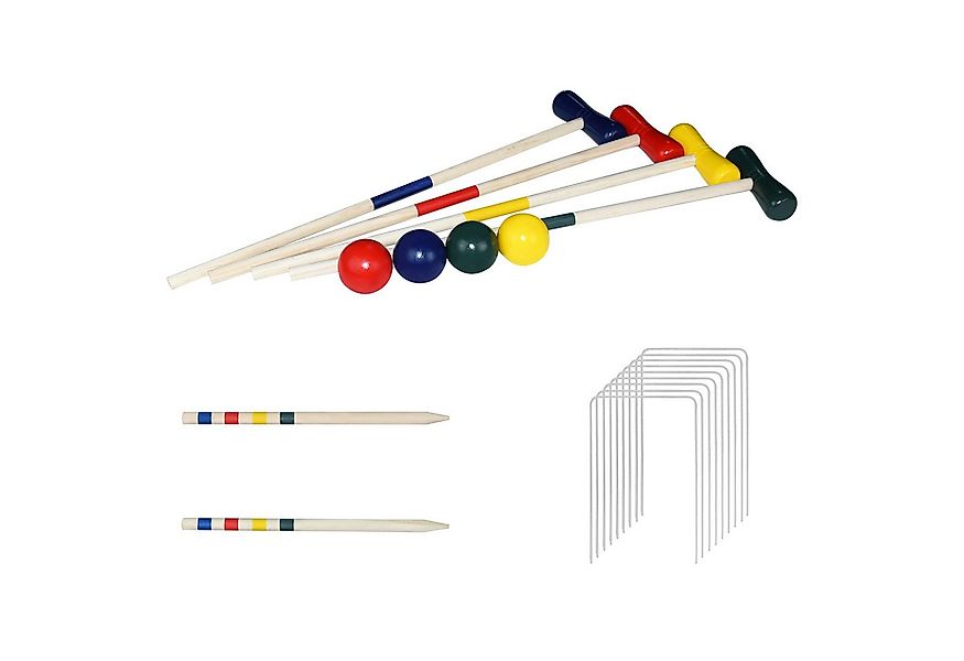 FIVMEN Spielzeug-Gartenset Krocket-Set Spiel, Crocket für 4 Spieler, (Der G günstig online kaufen