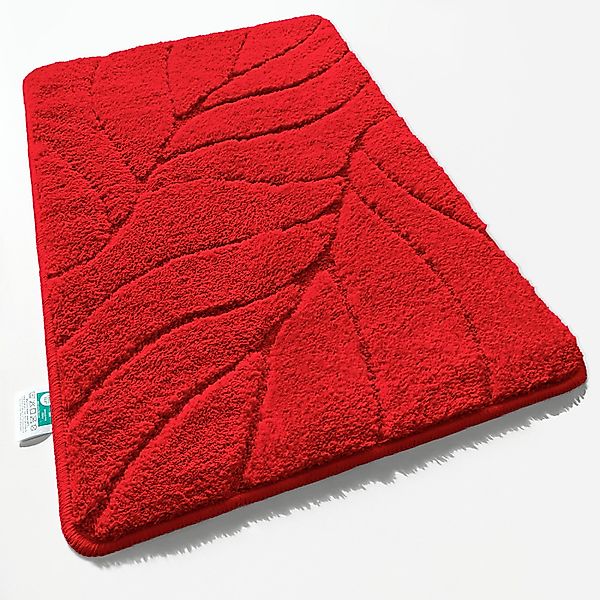 Kubus Duschmatte Elara, Badematte mit Blattstruktur, günstig online kaufen