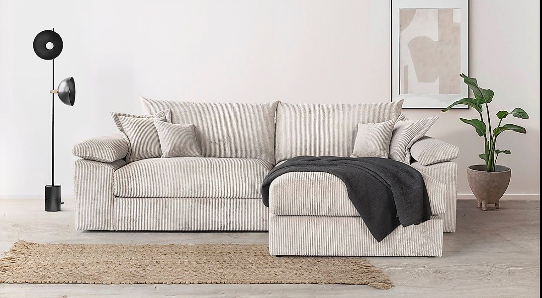 Home affaire Ecksofa "Soft&Cosy XXL L-Form, B: 303 cm" Mega-Sofa, Cord oder günstig online kaufen