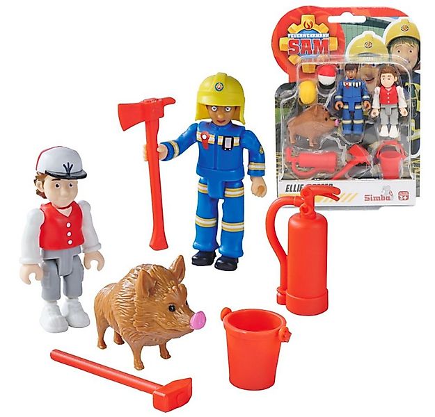 Feuerwehrmann Sam Spielfigur Ellie, Peter, Wildschwein Spiel-Figuren Set Fe günstig online kaufen