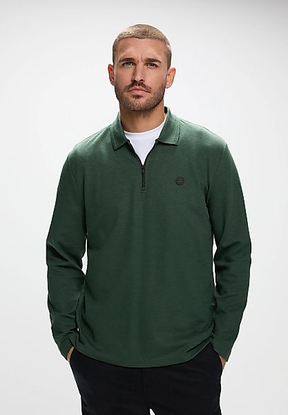 STREET ONE MEN Poloshirt mit Seitlichen Einschlitzen am Saum günstig online kaufen