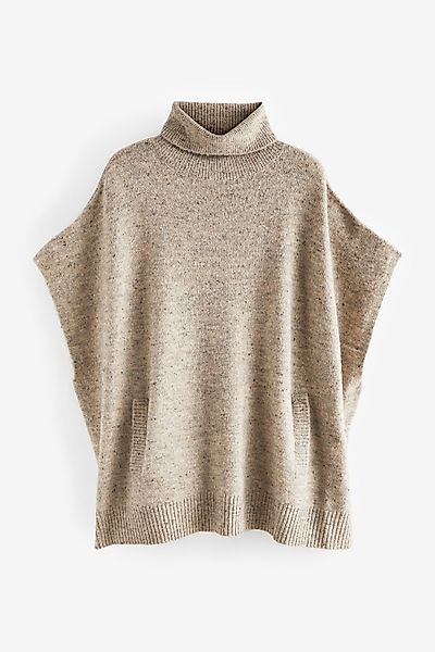 Next Strickponcho Poncho-Pullover mit Rollkragen Noppenmuster günstig online kaufen