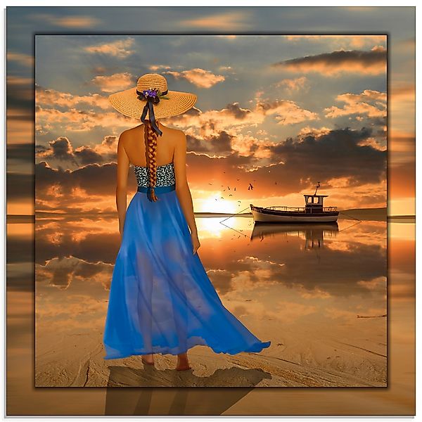 Artland Glasbild "Sommergefühle" Frau 1 Stk. tlg. in verschiedenen Größen günstig online kaufen