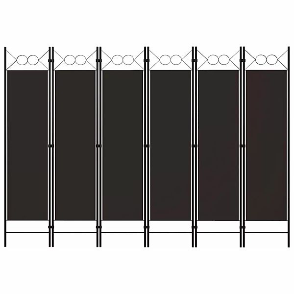 vidaXL Raumteiler 6-tlg. Raumteiler Braun 240 günstig online kaufen