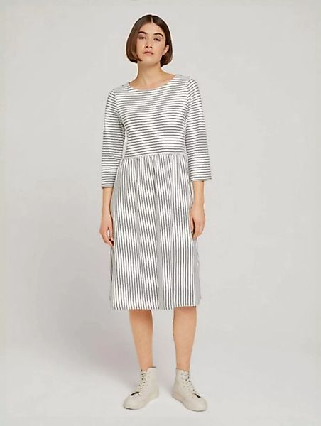 TOM TAILOR Denim Jerseykleid Jersey Dress mit Streifenmuster günstig online kaufen