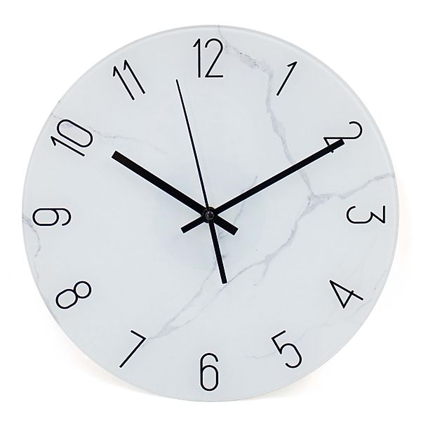 K&L Wall Art Wanduhr Steinoptik Glasuhr günstig online kaufen