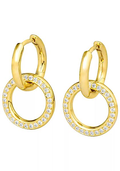 JOBO Paar Creolen, 585 Gold mit 58 Diamanten günstig online kaufen
