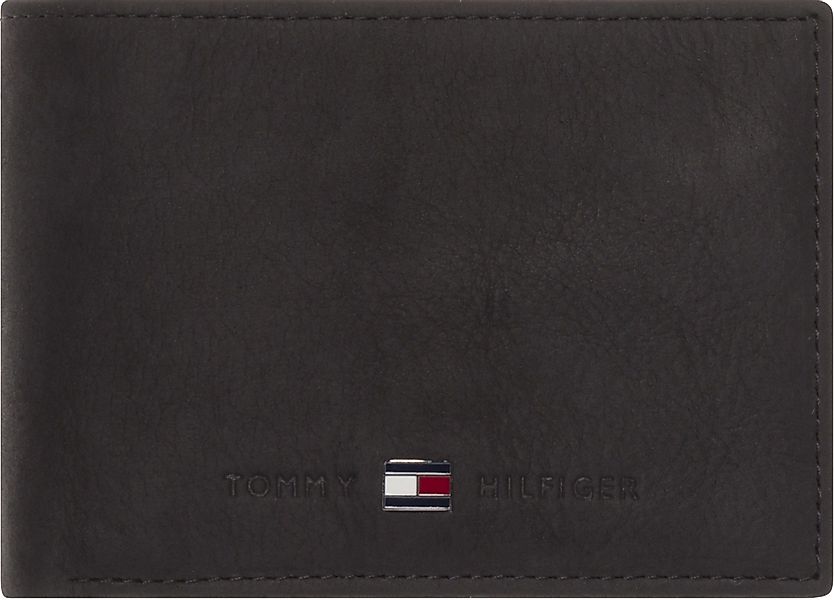 Tommy Hilfiger Kleine Geldbörse aus Leder, 10,5 cm x 8 cm Farbe schwarz Grö günstig online kaufen