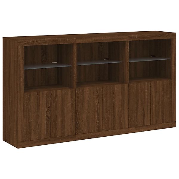 vidaXL Sideboard mit LED-Leuchten Braun Eichen-Optik 181,5x37x100 cm 320915 günstig online kaufen