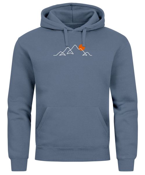 Neverless Hoodie Hoodie Herren Frontprint Line-Art günstig online kaufen