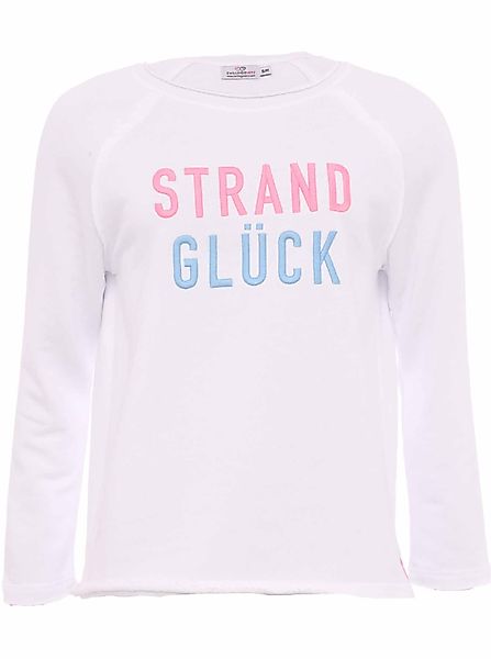 Zwillingsherz Langarmshirt mit aufgesticktem "Strandglück" günstig online kaufen