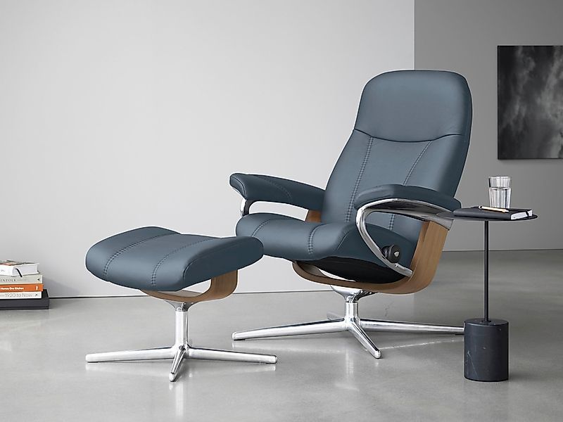 Stressless Relaxsessel "Consul" mit Cross Base, Größe S, M & L, Holzakzent günstig online kaufen