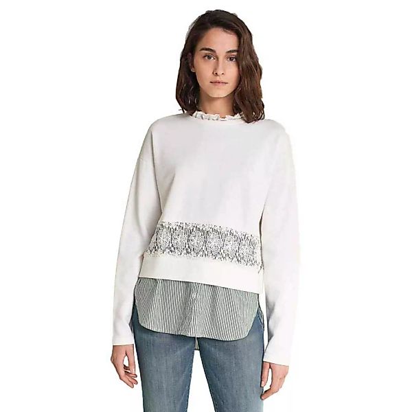 Salsa Jeans Stripe Print Pullover XL Beige günstig online kaufen
