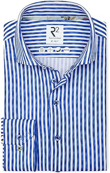 R2 Japanese Knitted Hemd Streifen Blau - Größe 38 günstig online kaufen