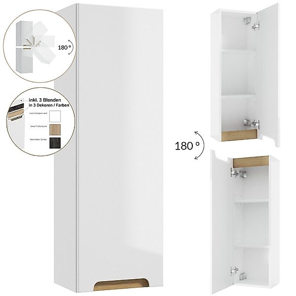 Lomadox Hängeschrank SOFIA-107 weiß Hochglanz lackiert günstig online kaufen