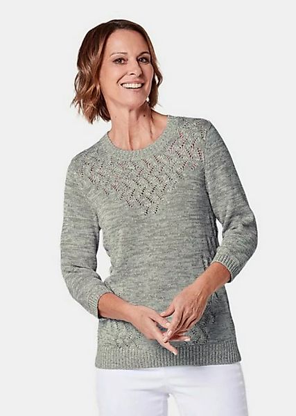 GOLDNER Strickpullover Pullover mit schönem Ajourmuster günstig online kaufen