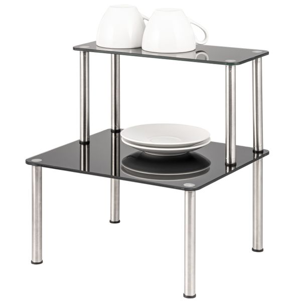 bremermann Küchenregal Glas-Regal, Küchenregal 2 Ebenen, günstig online kaufen