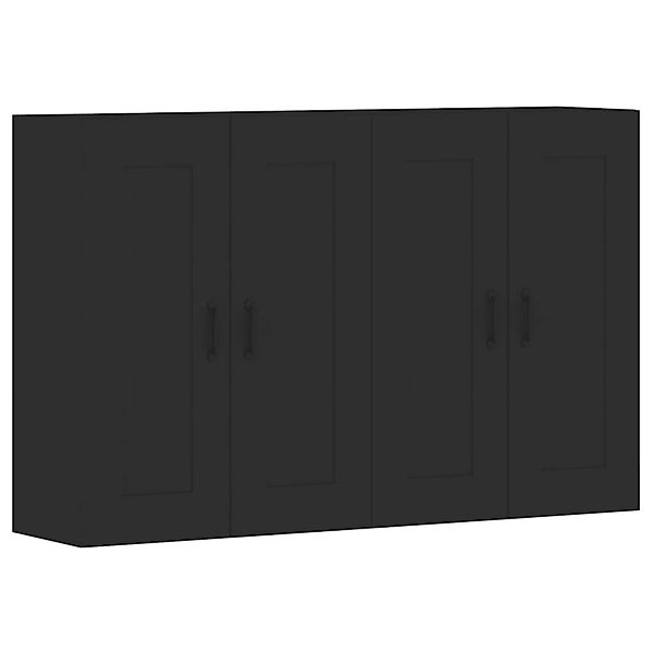 vidaXL Wandschränke 2 Stk Schwarz Holzwerkstoff 3197986 günstig online kaufen