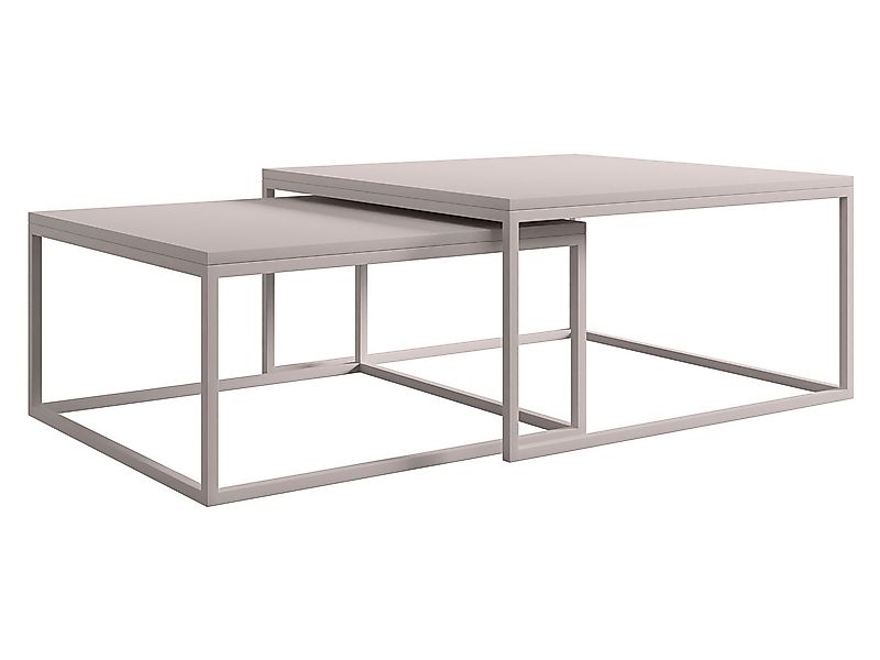 MIRJAN24 Couchtisch Dual Cashmere (2er-Set), Cashmere Vierkantrohrrahmen au günstig online kaufen