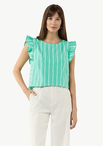 comma casual identity Blusentop Gestreifte Baumwollbluse günstig online kaufen