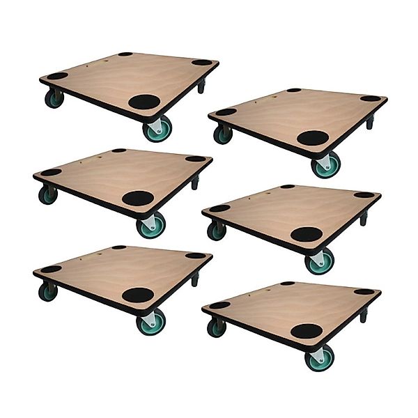 PROREGAL MegaDeal 6x Transportroller 4 Rollen HxBxT 11,5x50x50 cm Traglast günstig online kaufen